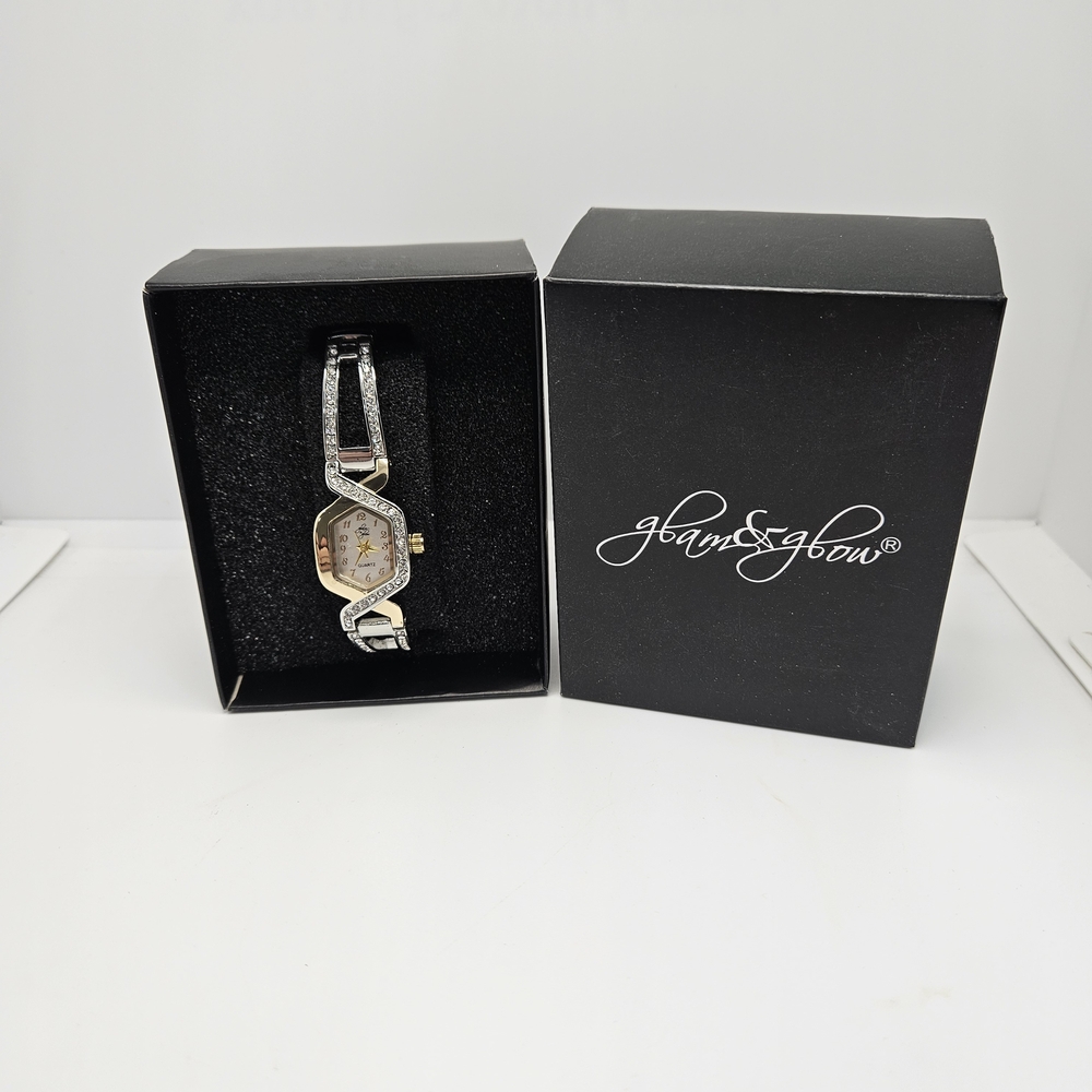 GLAMGLOW Silver and Gold Women's Watch
